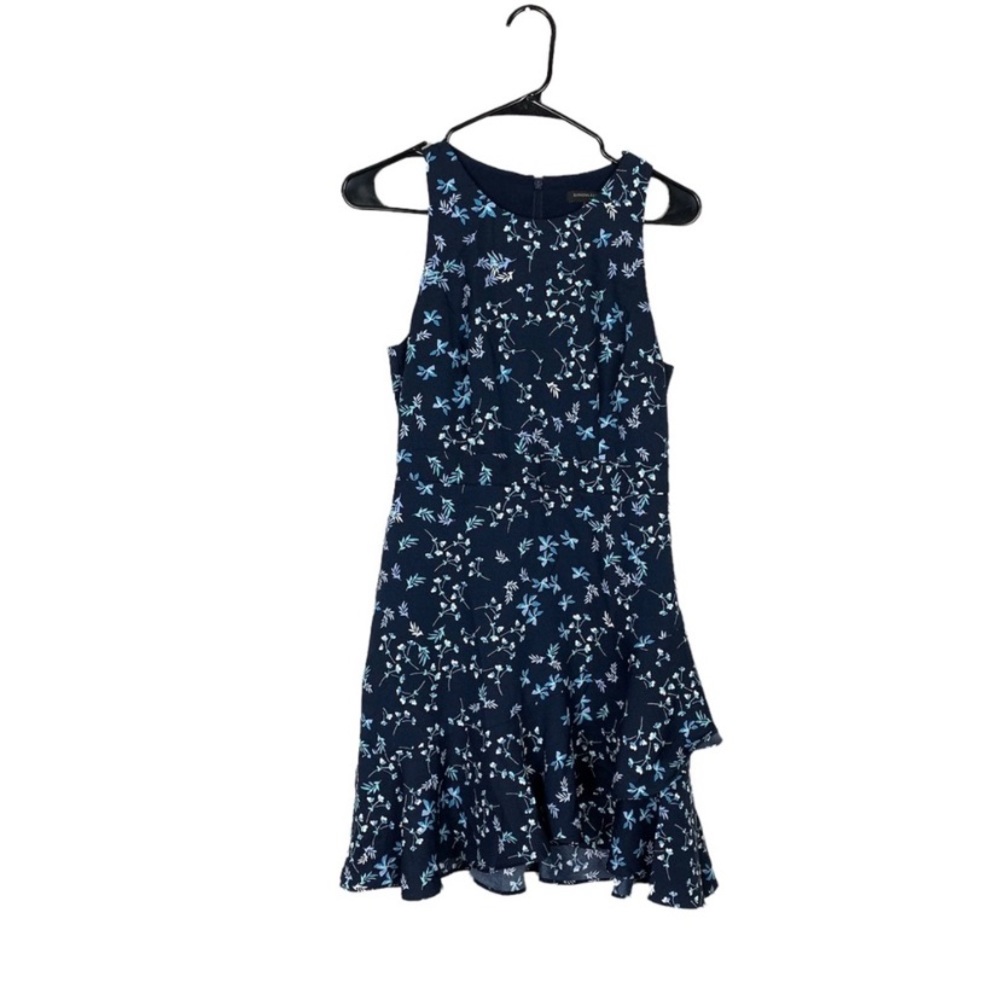 Banana republic floral ruffle summer dress size 4 petite sleeveless coquette